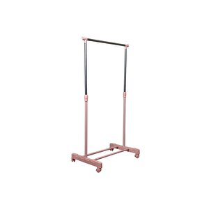 Tekerlekli Teleskopik Ayarlanabilir Bebek Odası -çocuk Odası-genç Odası Elbise Askısı (pembe)
