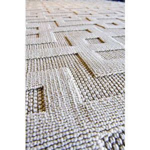Dekoranti Halı Togo 7511 Beyaz 100x300 cm