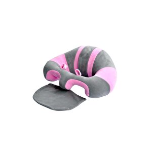 Bebek Oturma Destek Minderi- Gri Pembe