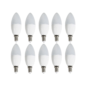 7w Led Buji Ampul - Günışığı - E 14 Duy - 10 Adet