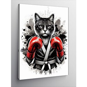 Kanvas Tablo Boksör Kedi Portresi 50x70 cm
