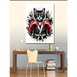 Kanvas Tablo Boksör Kedi Portresi 50x70 cm