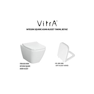 Integra Square Asma 7081l003-0090,vitra Integra Square Klozet Kapağı 191-003-009