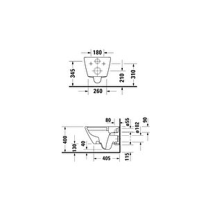 D-neo Rimless Asma Klozet, Duravit Yavaş Kapak 45773900a1