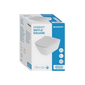 Smyle Square Rimfree Asma Klozet,geberit Yavaş Kapak 501.668.00.1