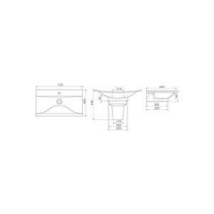 Cerastyle Bella Tezgah Üstü Lavabo 70*45 Cm