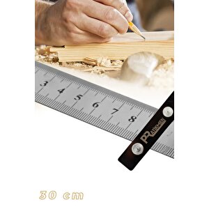 Hassas Ayarlanabilir Çizme, İşaretleme Ve Sabitleme Cetveli 30 Cm
