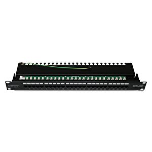 25 Port Cat 3 Telefon Patch Panel 1u 19'' Siyah Zırhlı Ral 9005 2 Yıl Üretici Garantili