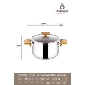 Cook Master 7 Parça Çok Fonksiyonlu Paslanmaz Çelik Buharlı Düdüklü Tencere Seti