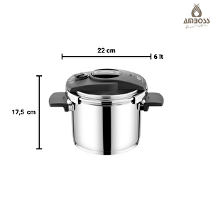 Cook Master 7 Parça Çok Fonksiyonlu Paslanmaz Çelik Buharlı Düdüklü Tencere Seti