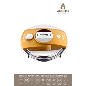 Cook Master 7 Parça Çok Fonksiyonlu Paslanmaz Çelik Buharlı Düdüklü Tencere Seti