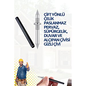 Çift Yönlü Çelik Paslanmaz Pervaz, Süpürgelik, Duvar Ve Alçıpan Çivisi 50 Li