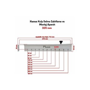 Hassas Kulp Delme Sabitleme Ve Montaj Aparatı 320 Mm