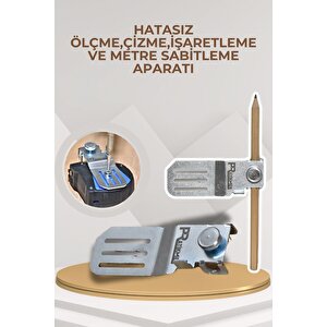 Hatasız Ölçme ,çizme,  İşaretleme Ve Metre Sabitleme Aparatı