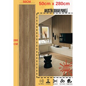 50x280cm Kula Kahverengi Akustik Duvar Paneli 3mm Keçe Ve 8mm Mdflam Salon Ofis Duvar Çıtası Lambiri