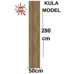 50x280cm Kula Kahverengi Akustik Duvar Paneli 3mm Keçe Ve 8mm Mdflam Salon Ofis Duvar Çıtası Lambiri