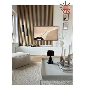 50x280cm Kula Kahverengi Akustik Duvar Paneli 3mm Keçe Ve 8mm Mdflam Salon Ofis Duvar Çıtası Lambiri