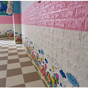 70x77cm 1 Adet Tren Bulut Bebek Odası Kreş Kendinden Yapışkanlı 3d Dekoratif Duvar Paneli Kağıdınw30