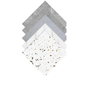 1m2 3 Adet 60x60cm Floor Benekli Yapışkanlı Zemin Ve Duvar Kaplama Paneli Arkası Kauçuklu Pvc Wc 609