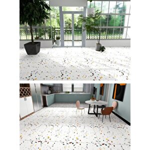 1m2 3 Adet 60x60cm Floor Benekli Yapışkanlı Zemin Ve Duvar Kaplama Paneli Arkası Kauçuklu Pvc Wc 609