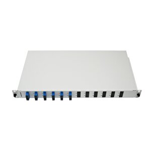 1u 19” Mekanik Sürgülü Patchpanel Sc/Upc Dublex 6x Adaptör 12x Pigtail 2 Yıl Üretici Garantili
