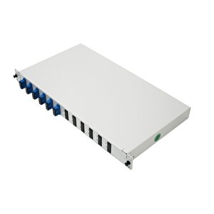 1u 19” Mekanik Sürgülü Patchpanel Sc/Upc Dublex 6x Adaptör 12x Pigtail 2 Yıl Üretici Garantili