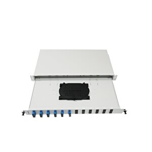Canovate 1u 19” Mekanik Sürgülü Patchpanel Sc/Upc Dublex 6x Adaptör 12x Pigtail 2 Yıl Üretici Garantili