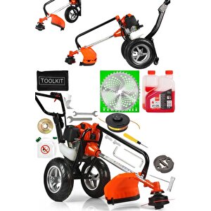 Yüksek Performanslı Güçlendirilmiş Benzinli Tekerlekli Tırpan Ot Çayır Çim Biçme Makinesi 20hpx