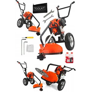 Yüksek Performanslı Güçlendirilmiş Benzinli Tekerlekli Tırpan Ot Çayır Çim Biçme Makinesi 20hpx