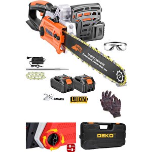 Güçlü Kömürsüz Çift Akü Çalışabilen Otomatik Yağlama Sistemli Ağaç Dal Budama Kesme Testere Makinesi