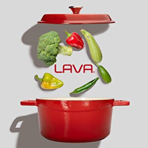 Lava Döküm Yuvarlak Tencere Döküm Demir Yekpare Kulplu Edition Serisi Çap(ø)20cm.
