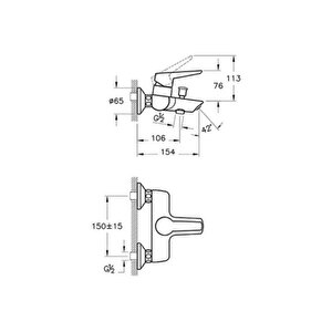 Solid S Banyo Bataryası Krom A42444