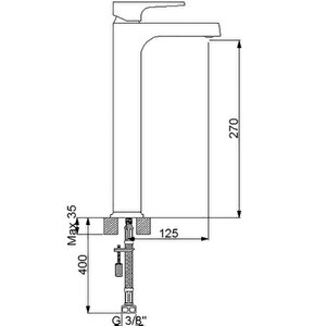 Aqua Çanak Tipi Lavabo Bataryası Beyaz
