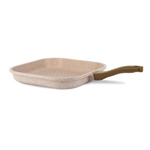 Alüminyum Döküm Granit Kare Vizon Izgara Tava 28 Cm.