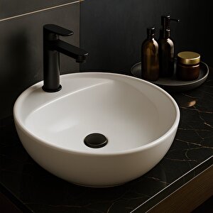 Toledomix Çanak Beyaz Oval Delikli Lavabo 45 Cm Tld0712