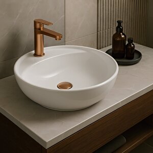 Toledomix Çanak Beyaz Oval Delikli Lavabo 45 Cm Tld0712