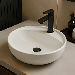 Turavit Toledomix Çanak Beyaz Oval Delikli Lavabo 45 Cm Tld0712
