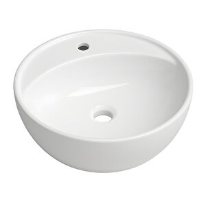 Turavit Toledomix Çanak Beyaz Oval Delikli Lavabo 45 Cm Tld0712