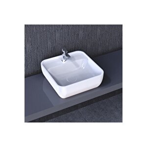 Prt 0711 Porto Çanak Lavabo Batarya Delikli 40x40 Cm
