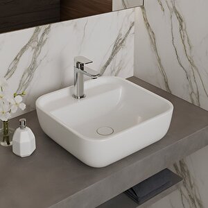 Turavit Portomix Çanak Beyaz Kare Delikli Lavabo 40 Cm Prt0711