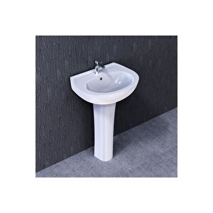 Oval 40x50  Lavabo, Kolon Ayak (tam Ayak)