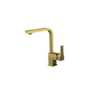 Aqua Eviye Mutfak Bataryası Köşe Borulu Altın 941888l