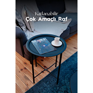 Katlanır ve Çıkarılabilir Tepsili Sehpa – Çok Amaçlı Koltuk Yanı & Orta Sehpa