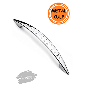Mobilya Dolap Çekmece Kulp Noktalı 96mm Parlak Krom Renk