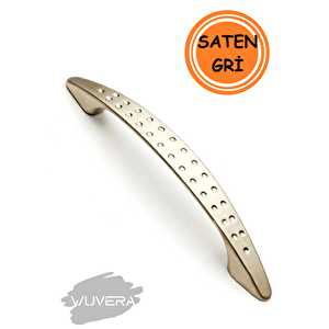 Mobilya Dolap Çekmece Kulp Noktalı 96mm Saten Gri Renk