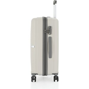 Polipropilen Valiz V374 65 Cm Kemik – Gri