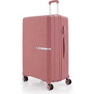 Polipropilen Valiz V374 75 Cm Koyu Pudra