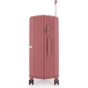 Polipropilen Valiz V374 75 Cm Koyu Pudra