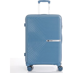 Polipropilen Valiz V374 65 Cm Koyu Mavi