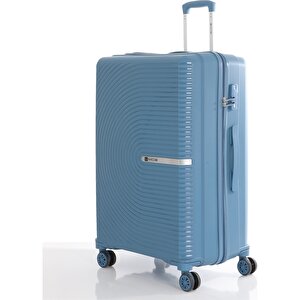 Polipropilen Valiz V374 75 Cm Koyu Mavi